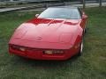 1990 Bright Red Chevrolet Corvette Coupe  photo #2