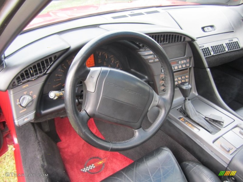 1990 Chevrolet Corvette Coupe Black Dashboard Photo #69954256