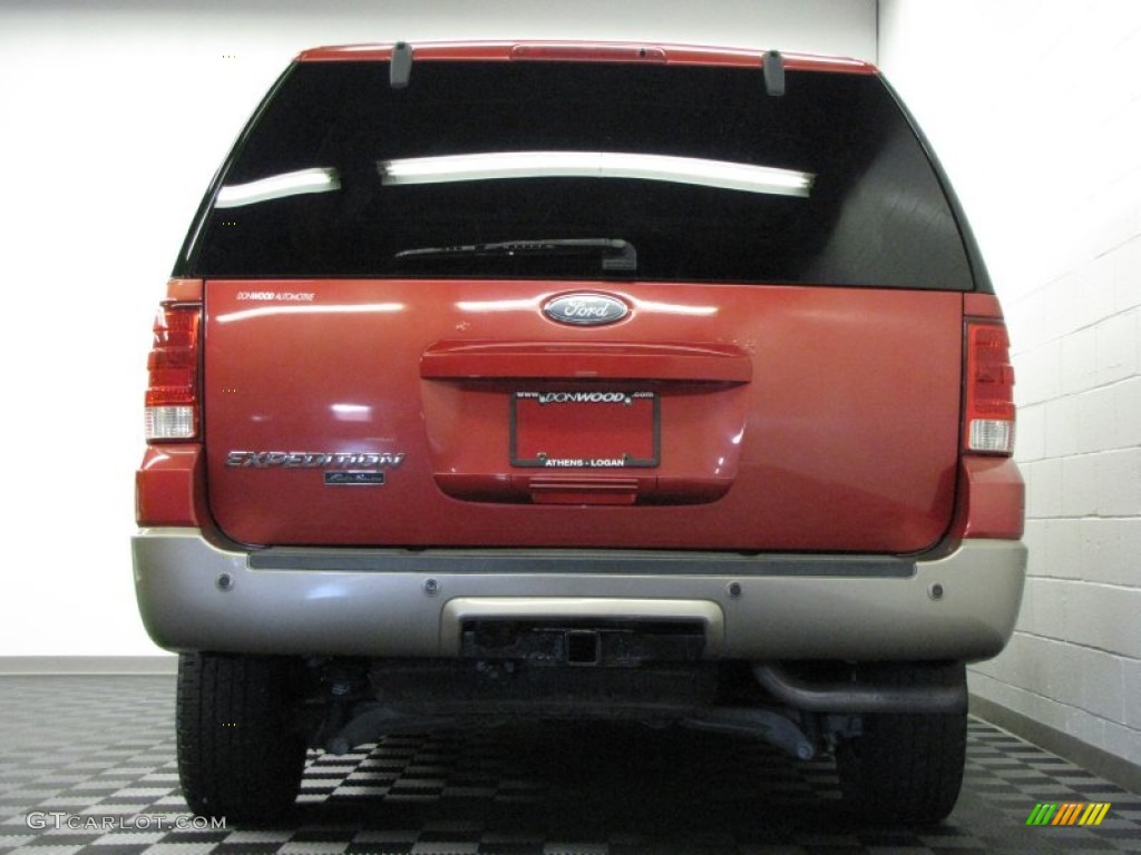 2003 Expedition Eddie Bauer 4x4 - Laser Red Tinted Metallic / Medium Parchment photo #4