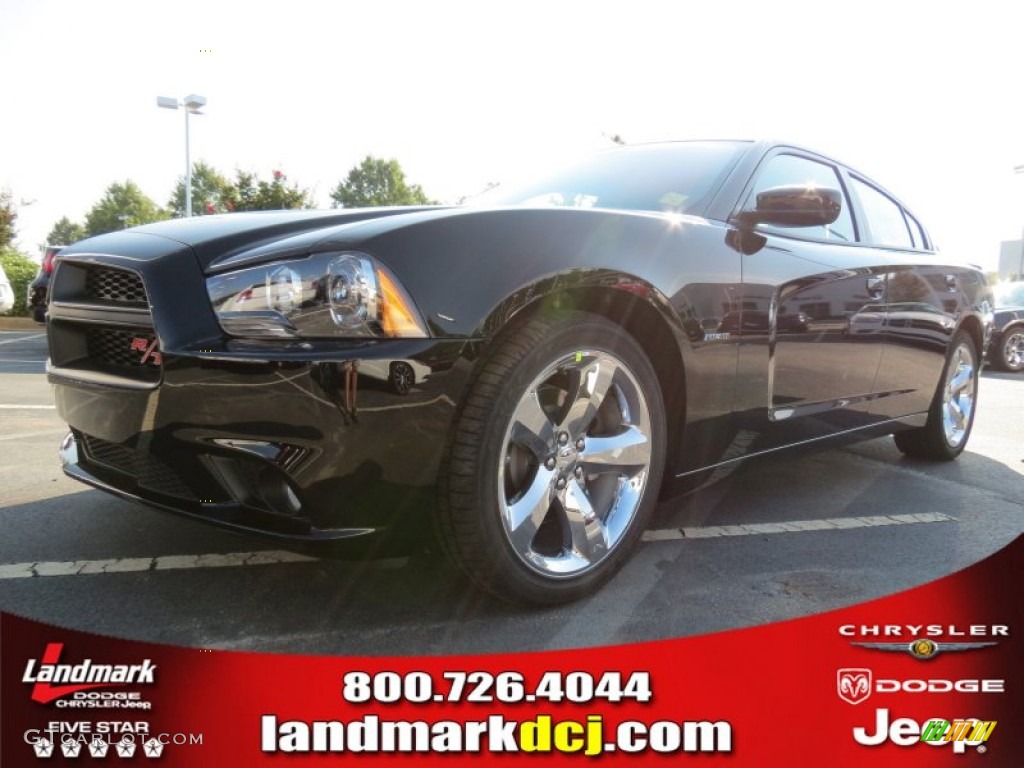 2013 Charger R/T - Pitch Black / Black photo #1