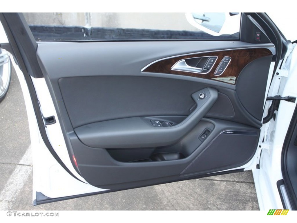 2013 Audi A6 2.0T quattro Sedan Black Door Panel Photo #69960652