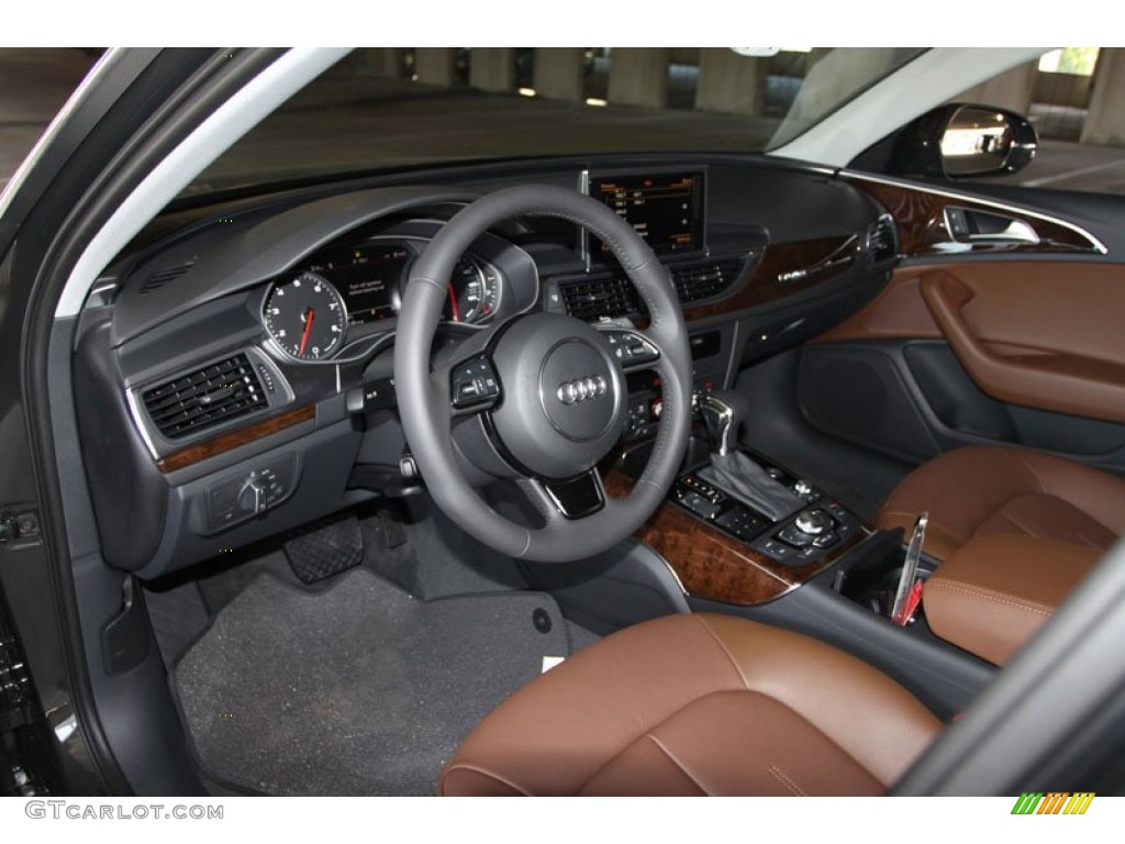 Nougat Brown Interior 2013 Audi A6 2.0T quattro Sedan Photo #69960901