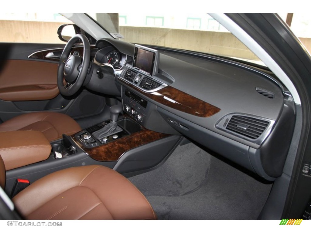 2013 Audi A6 2.0T quattro Sedan Nougat Brown Dashboard Photo #69961026