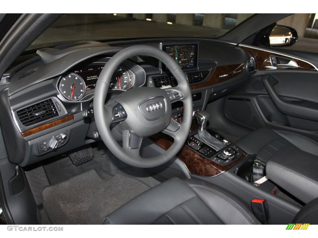 Black Interior 2013 Audi A6 3.0T quattro Sedan Photo #69961147