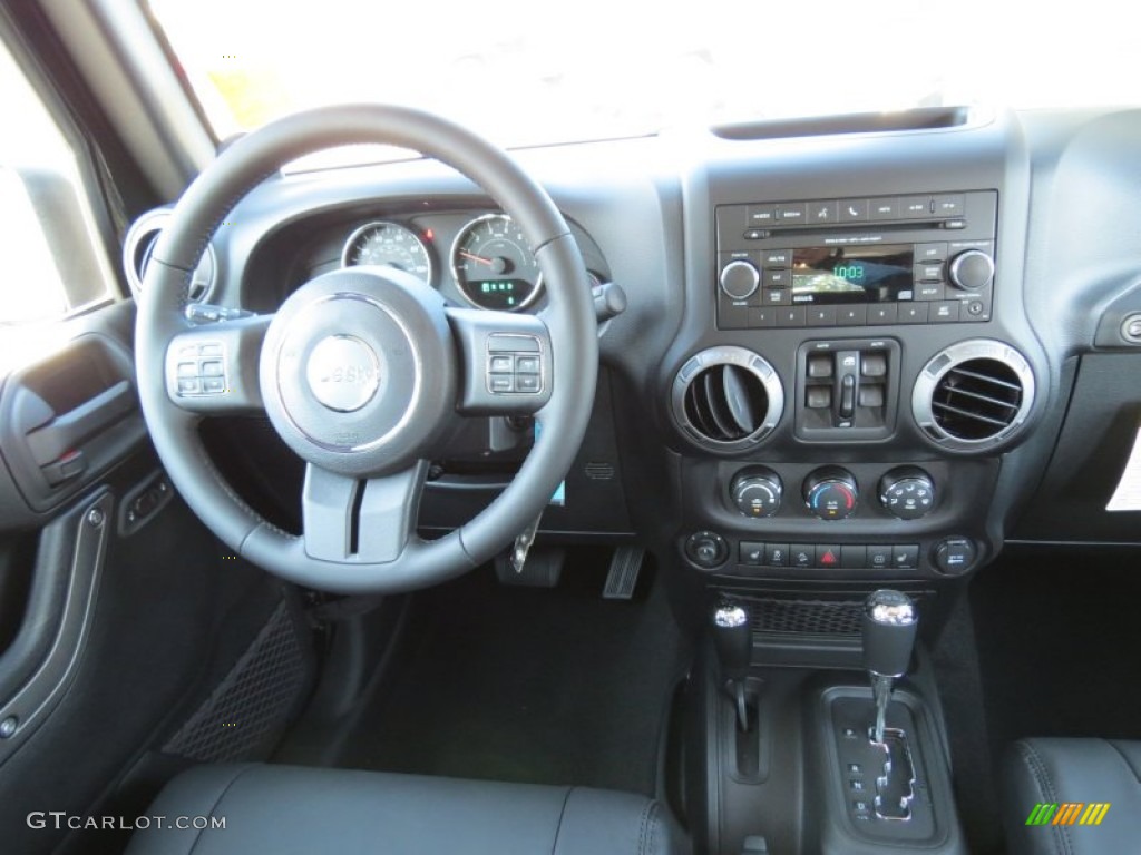 2012 Jeep Wrangler Unlimited Sport 4x4 Black Dashboard Photo #69961285