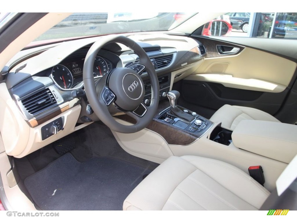 Velvet Beige Interior 2013 Audi A7 3.0T quattro Prestige Photo #69961381