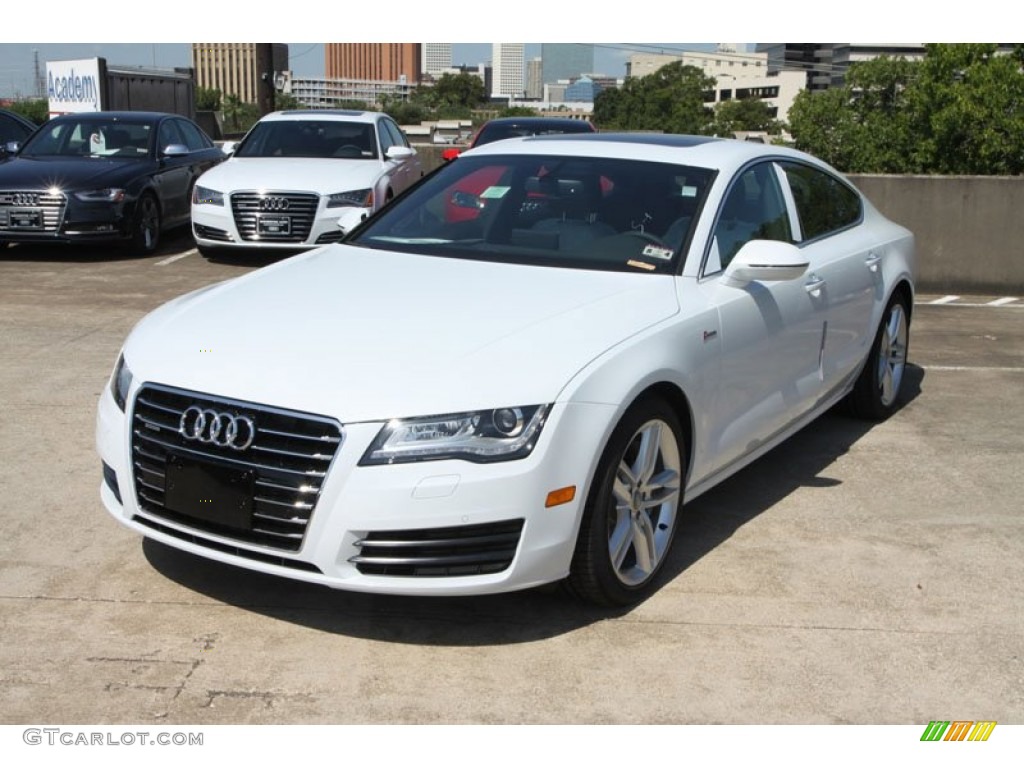 2013 A7 3.0T quattro Premium Plus - Glacier White Metallic / Nougat Brown photo #3