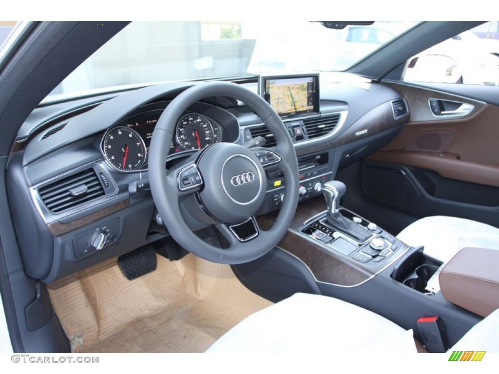 Nougat Brown Interior 2013 Audi A7 3.0T quattro Premium Plus Photo #69961630