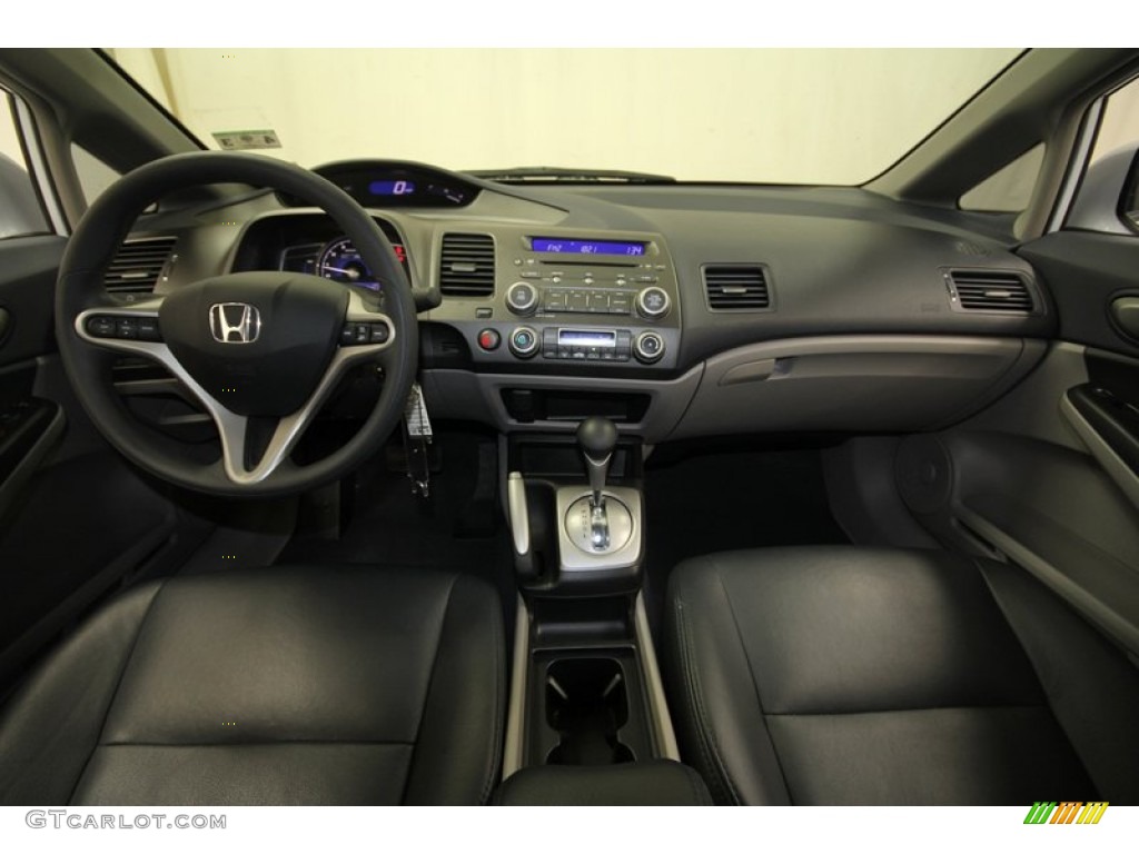 2009 Civic Hybrid Sedan - Spectrum White Pearl / Blue photo #4