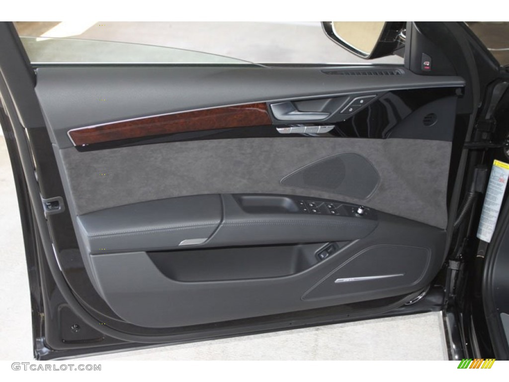 2013 Audi A8 L 4.0T quattro Black Door Panel Photo #69961813