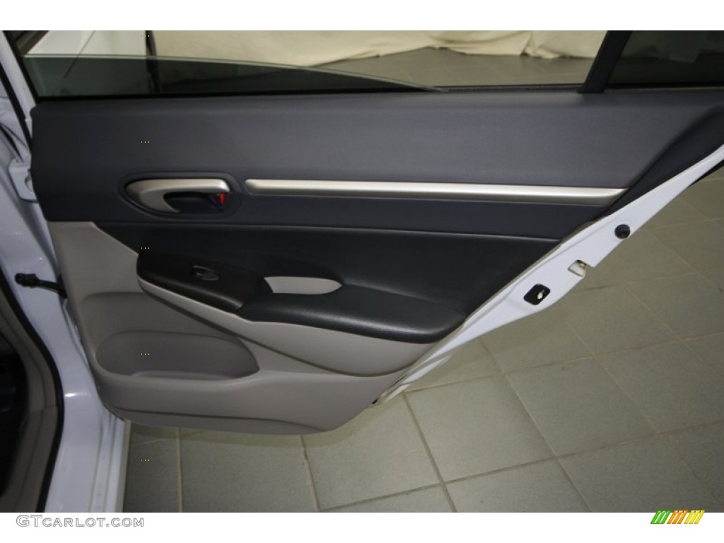 2009 Civic Hybrid Sedan - Spectrum White Pearl / Blue photo #32