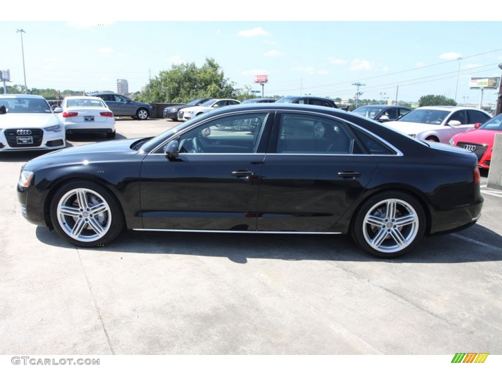Phantom Black Pearl Effect 2013 Audi A8 3.0T quattro Exterior Photo #69962038