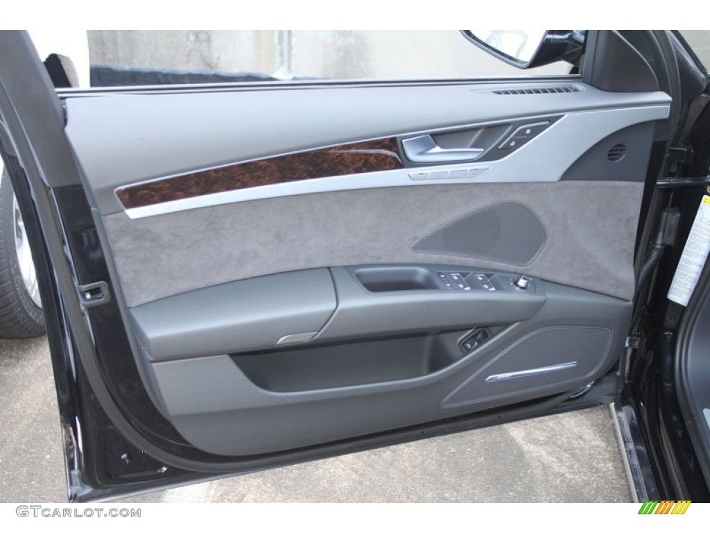 2013 Audi A8 3.0T quattro Black Door Panel Photo #69962086