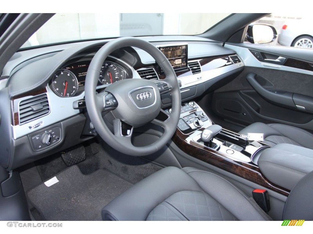 Black Interior 2013 Audi A8 3.0T quattro Photo #69962095