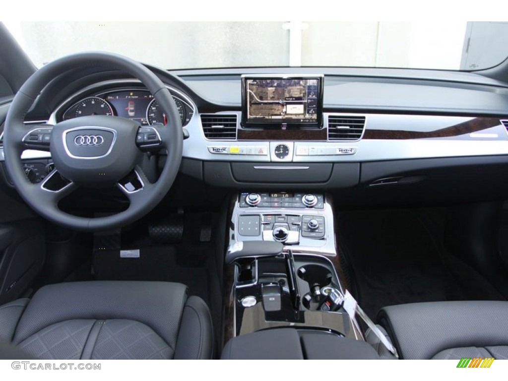 2013 Audi A8 3.0T quattro Black Dashboard Photo #69962131