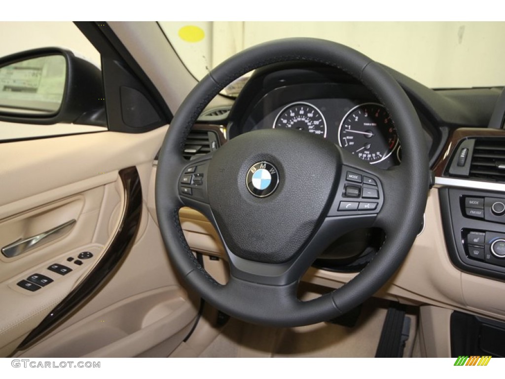 2013 3 Series 328i Sedan - Alpine White / Venetian Beige photo #25