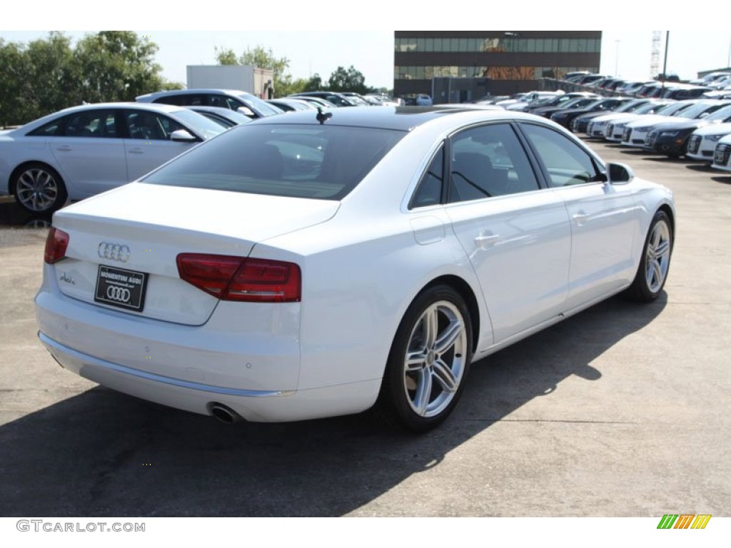 2013 A8 L 3.0T quattro - Glacier White Metallic / Silk Beige photo #8