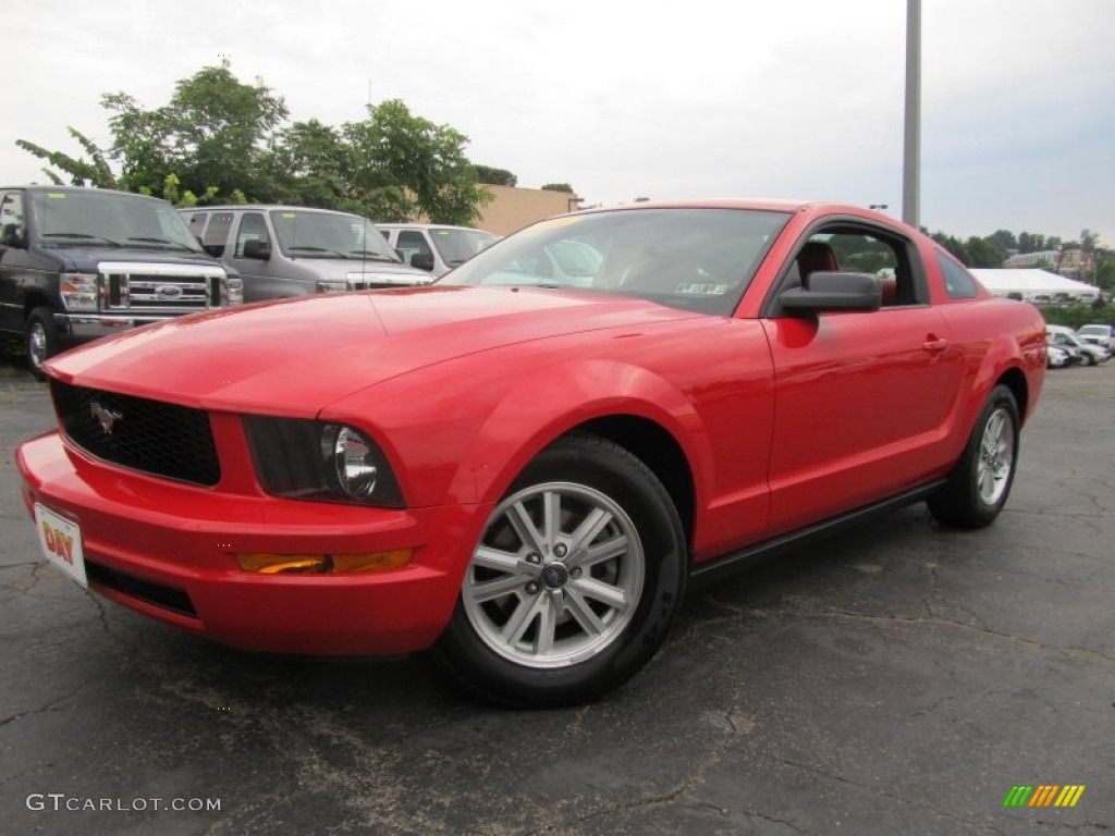 2006 Mustang V6 Premium Coupe - Torch Red / Red/Dark Charcoal photo #1