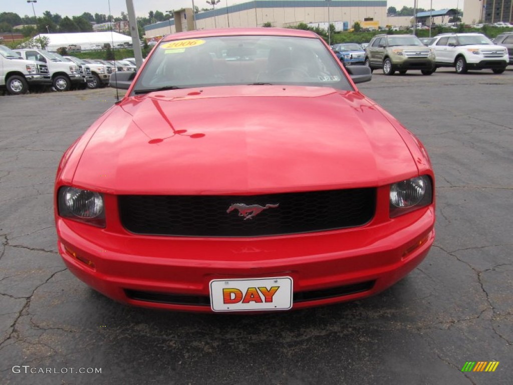 2006 Mustang V6 Premium Coupe - Torch Red / Red/Dark Charcoal photo #7