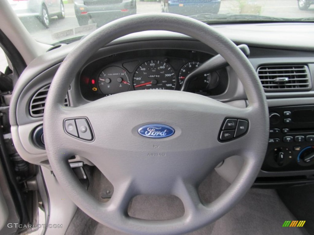 2003 Ford Taurus SE Wagon Medium Graphite Steering Wheel Photo #69965134