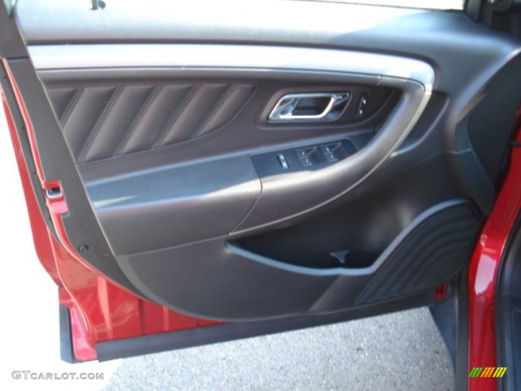 2011 Ford Taurus SEL Charcoal Black Door Panel Photo #69965911