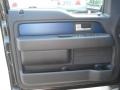 Raptor Black Leather/Cloth with Blue Accent Door Panel Photo for 2012 Ford F150 #69966964