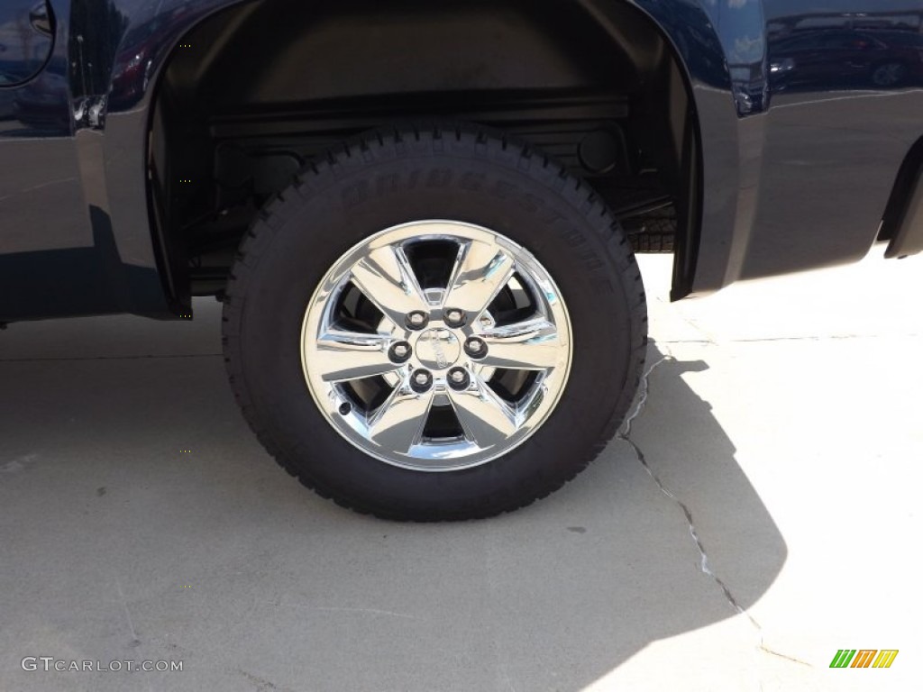 2012 Sierra 1500 SLT Crew Cab 4x4 - Midnight Blue Metallic / Very Dark Cashmere/Light Cashmere photo #20