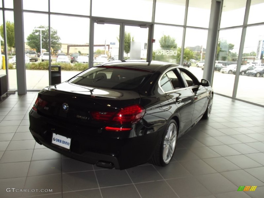 2013 6 Series 650i Gran Coupe - Black Sapphire Metallic / Ivory White photo #3