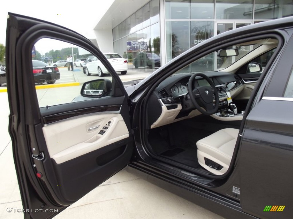 Oyster Black Interior 2013 Bmw 5 Series 535i Sedan Photo