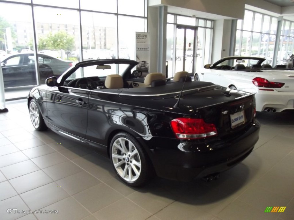 2012 1 Series 135i Convertible - Jet Black / Savanna Beige photo #4