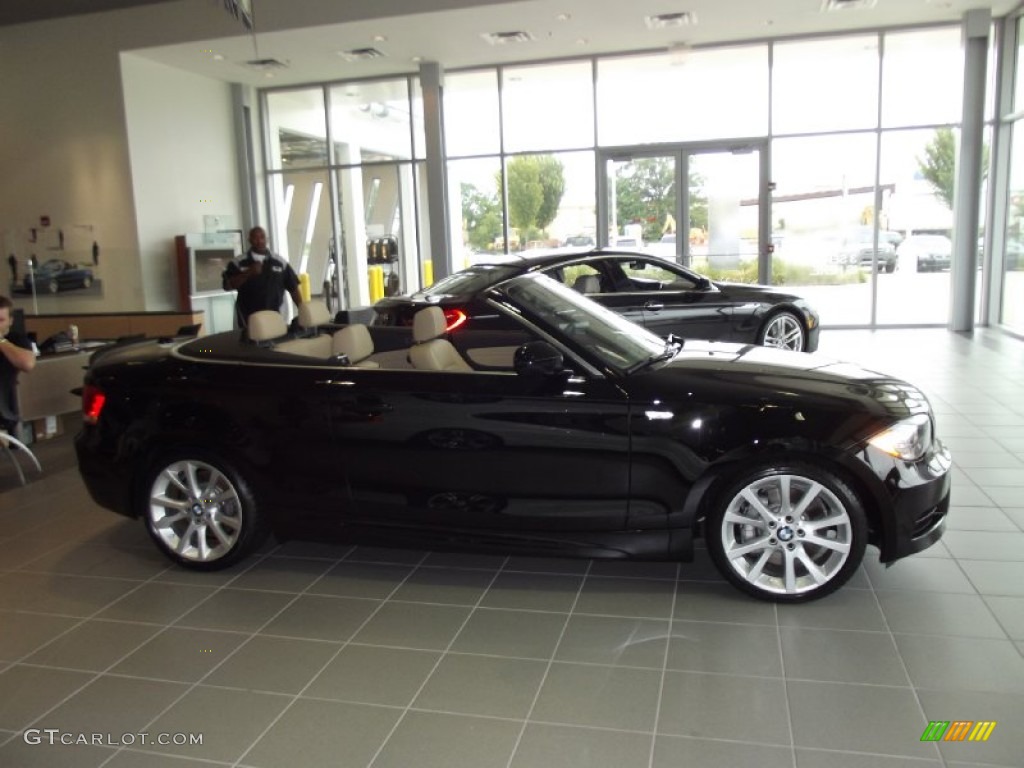2012 1 Series 135i Convertible - Jet Black / Savanna Beige photo #6