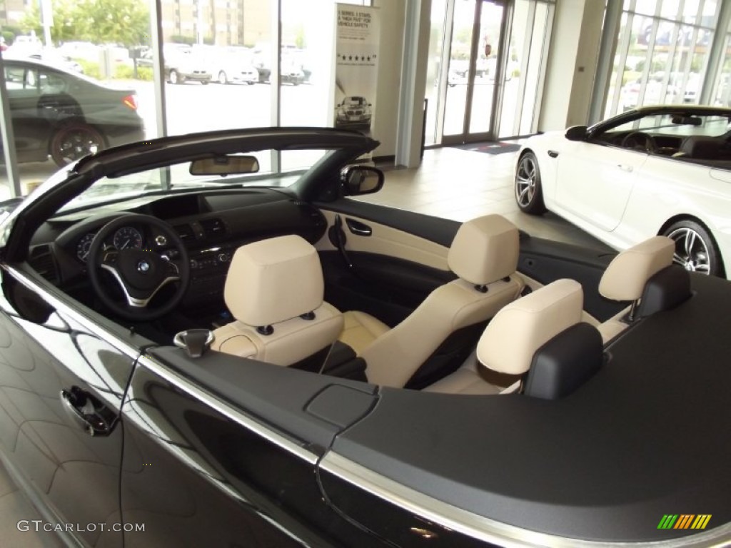 2012 1 Series 135i Convertible - Jet Black / Savanna Beige photo #8