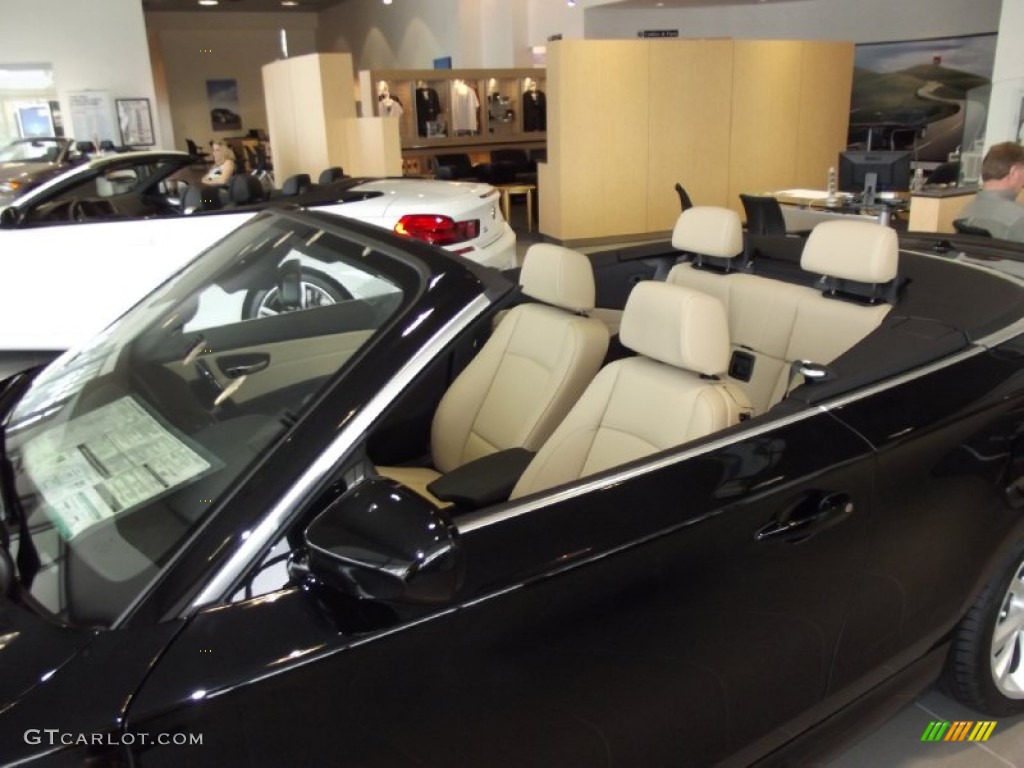 2012 1 Series 135i Convertible - Jet Black / Savanna Beige photo #9