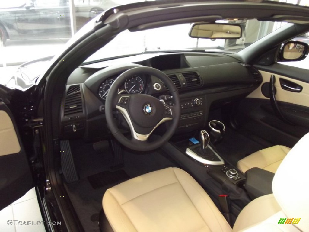 Savanna Beige Interior 2012 BMW 1 Series 135i Convertible Photo #69968863