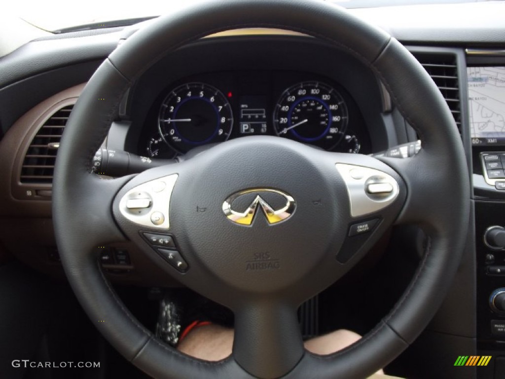 2013 Infiniti FX 37 Java Steering Wheel Photo #69969241