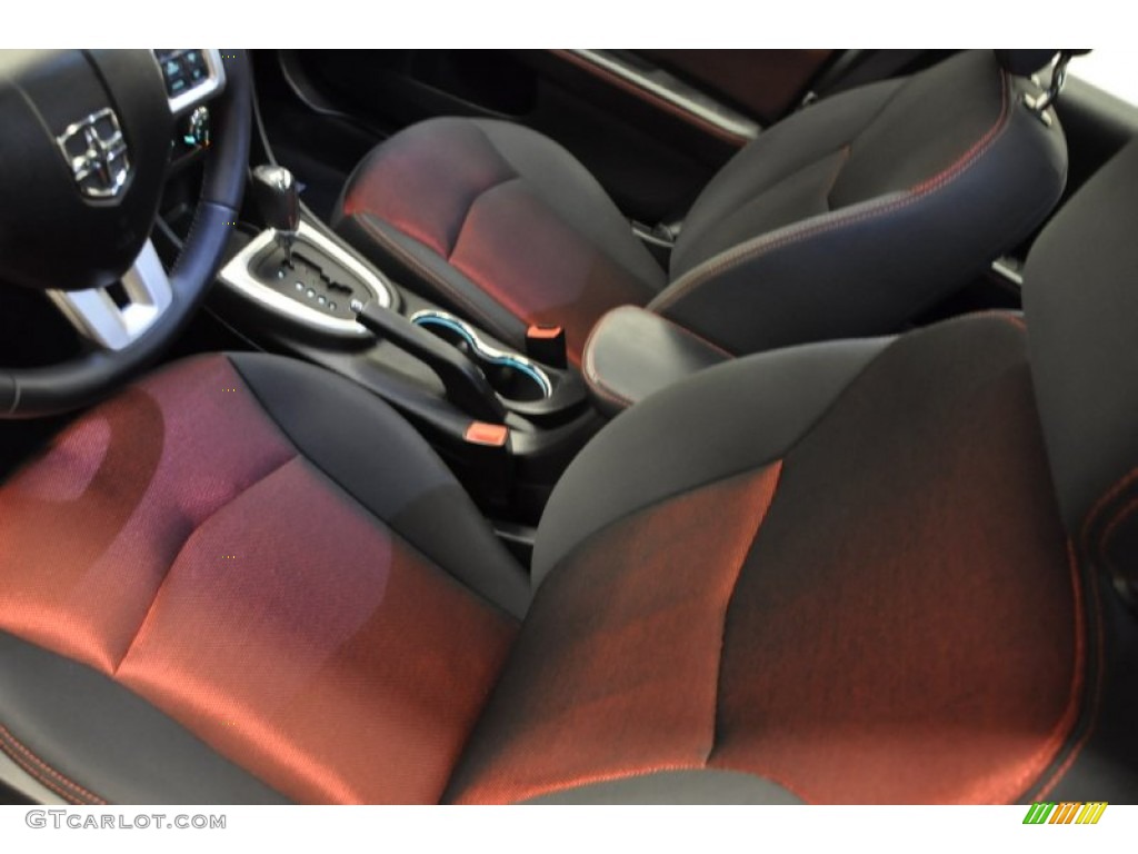 Black/Red Interior 2012 Dodge Avenger SXT Plus Photo #69969379