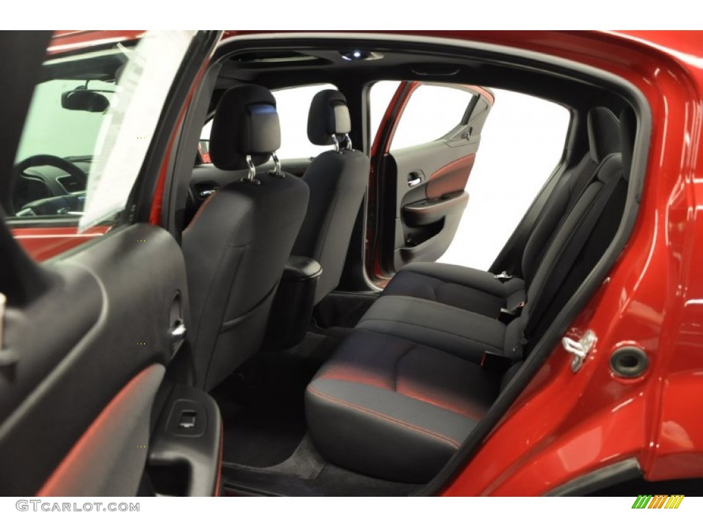 Black/Red Interior 2012 Dodge Avenger SXT Plus Photo #69969577