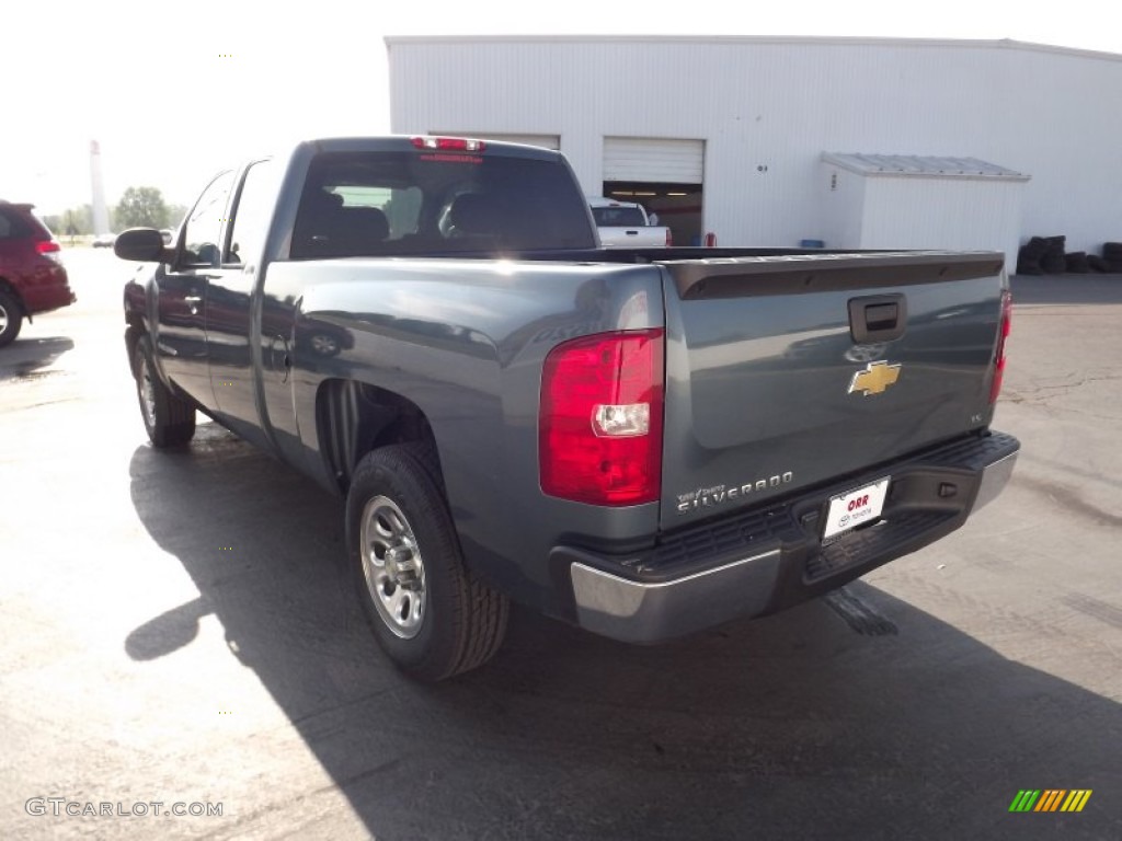 2009 Silverado 1500 LS Extended Cab - Blue Granite Metallic / Dark Titanium photo #5