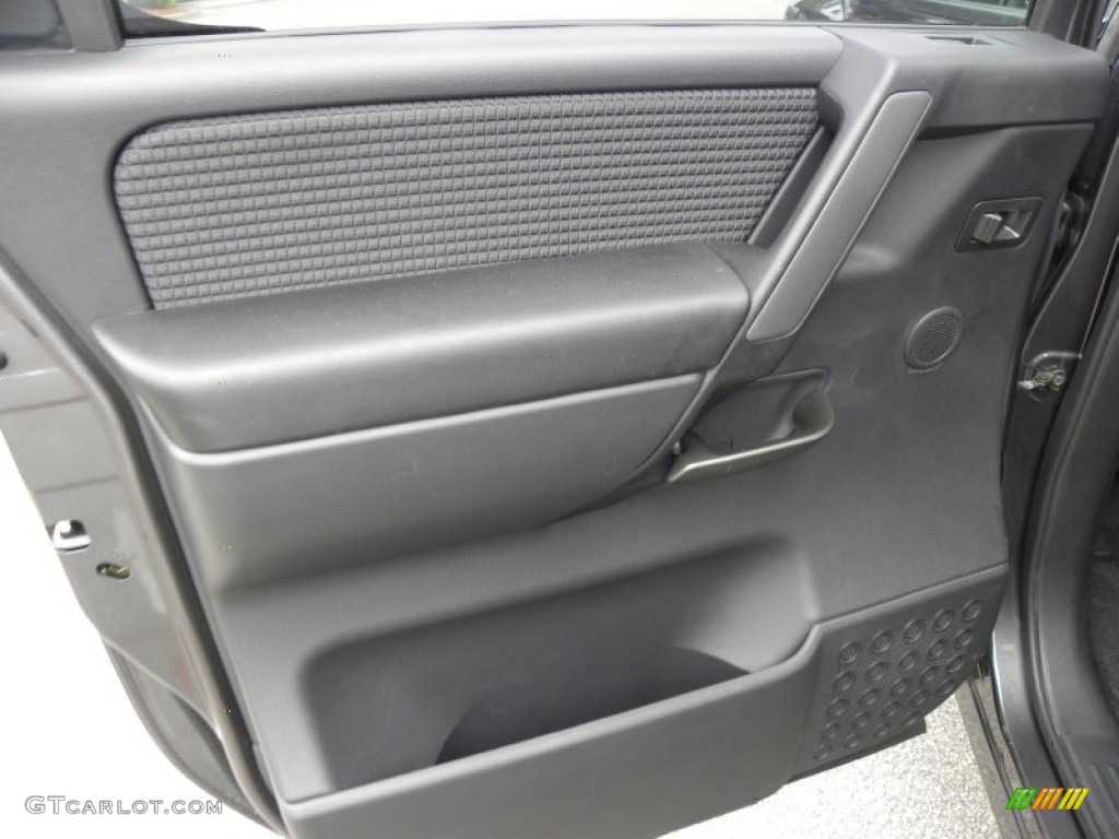 2012 Nissan Titan SV Crew Cab Charcoal Door Panel Photo #69971926