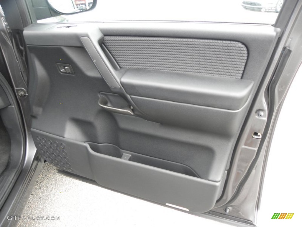 2012 Nissan Titan SV Crew Cab Charcoal Door Panel Photo #69971941