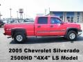 Victory Red 2005 Chevrolet Silverado 2500HD LS Crew Cab 4x4