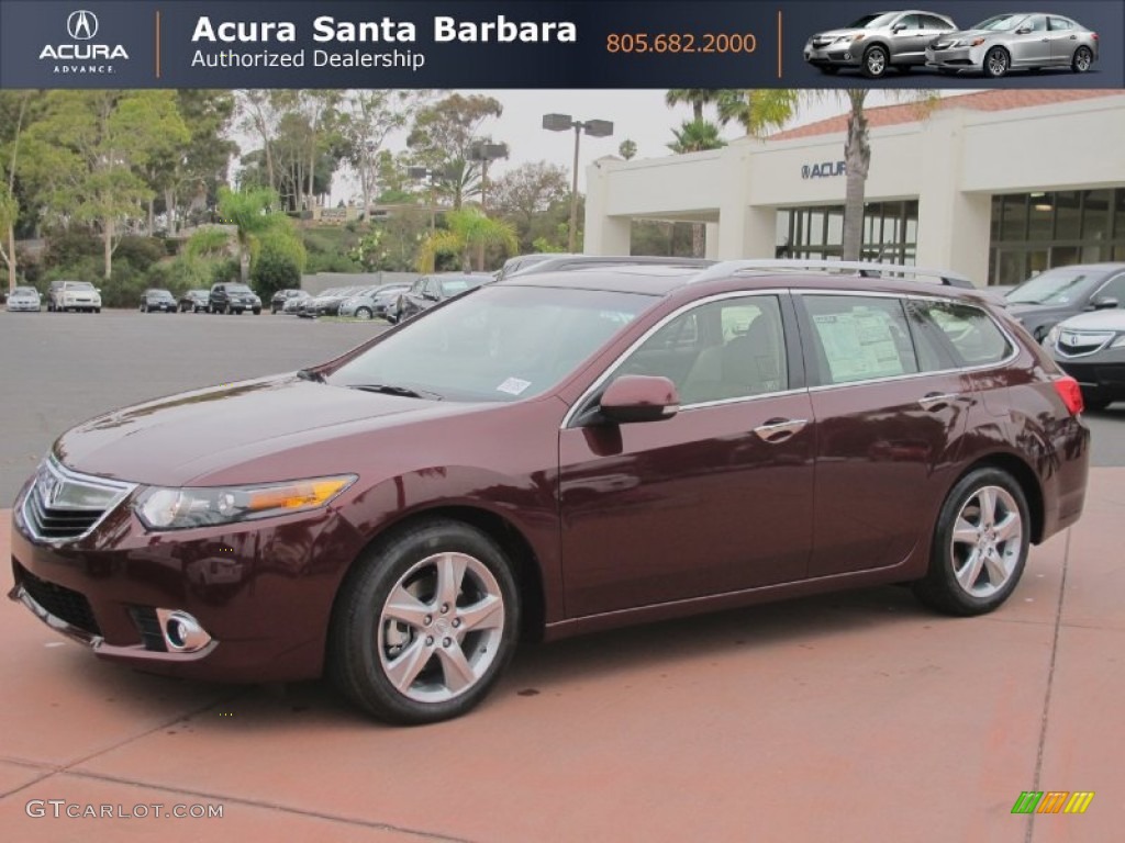 2012 TSX Technology Sport Wagon - Basque Red Pearl / Taupe photo #1