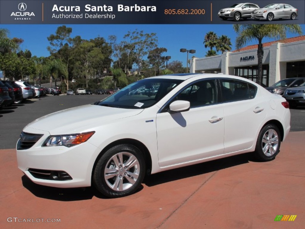 2013 ILX 1.5L Hybrid Technology - Bellanova White Pearl / Parchment photo #1