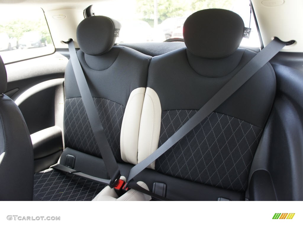 Sport Carbon Black/Polar Beige Leather Contrast Interior 2013 Mini Cooper Hardtop Photo #69974200