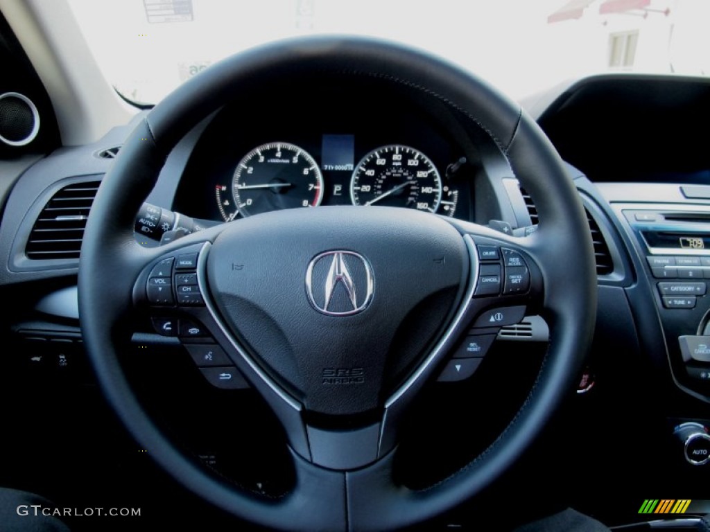 2013 Acura RDX Technology AWD Ebony Steering Wheel Photo #69975062