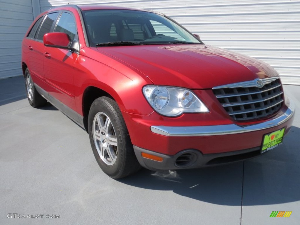 2007 Pacifica Touring - Inferno Red Crystal Pearl / Pastel Slate Gray photo #1