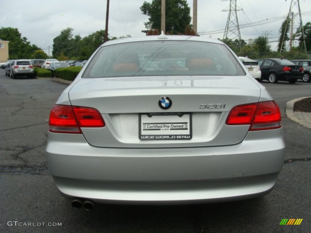 2009 3 Series 328xi Coupe - Titanium Silver Metallic / Coral Red/Black Dakota Leather photo #5