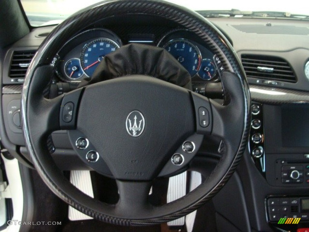 2012 Maserati GranTurismo MC Coupe Nero Steering Wheel Photo #69977359