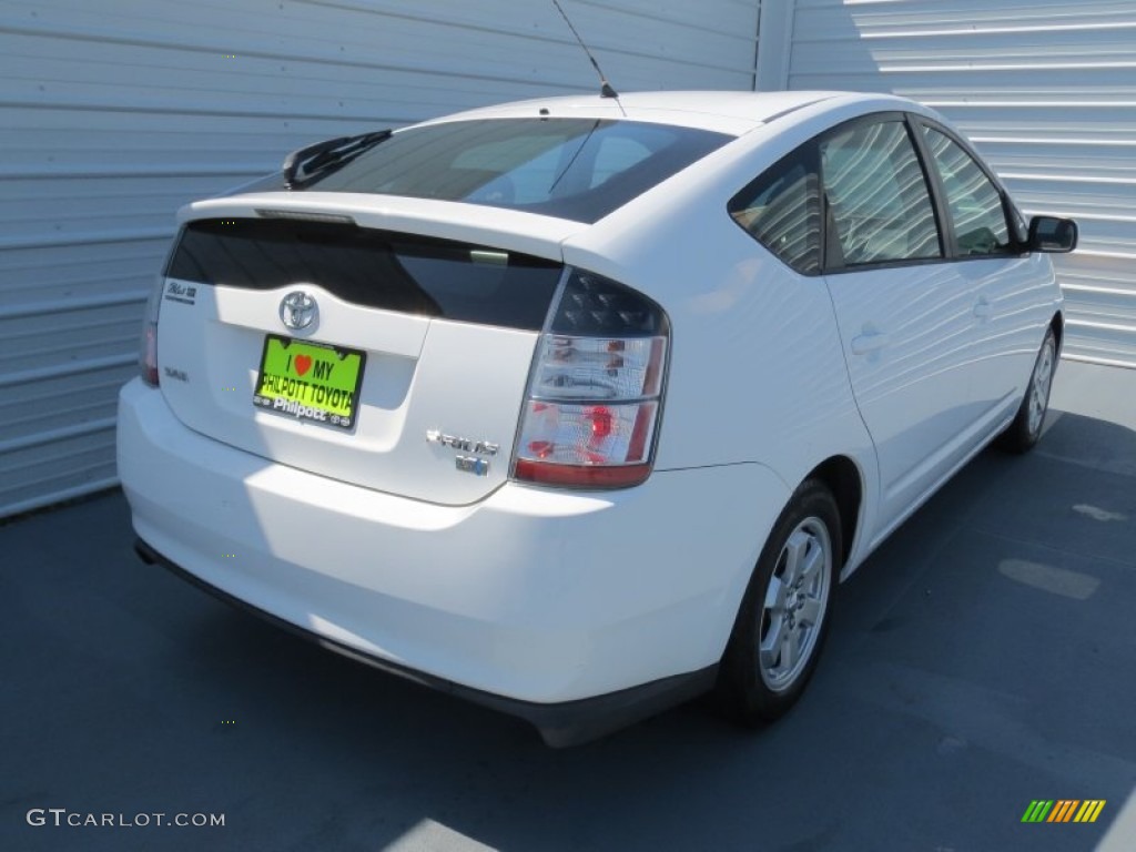 2005 Prius Hybrid - Super White / Gray/Burgundy photo #3