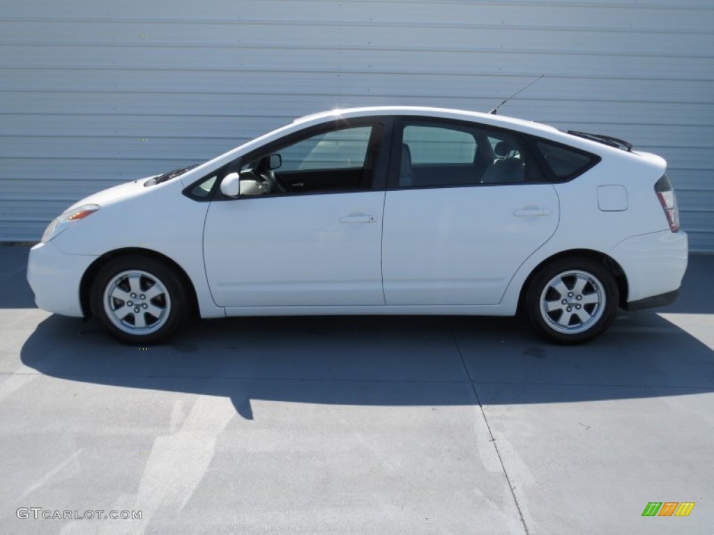 2005 Prius Hybrid - Super White / Gray/Burgundy photo #5